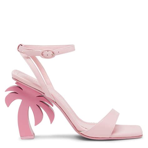 Women's 4 Inch Palm Tree Heels Ankle Strap Heeled Sandals for .